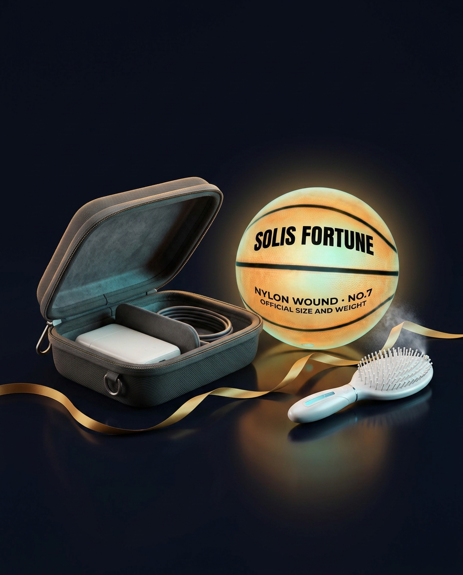 Solis gifts under $50 — carry case, LED basketball and misting brush