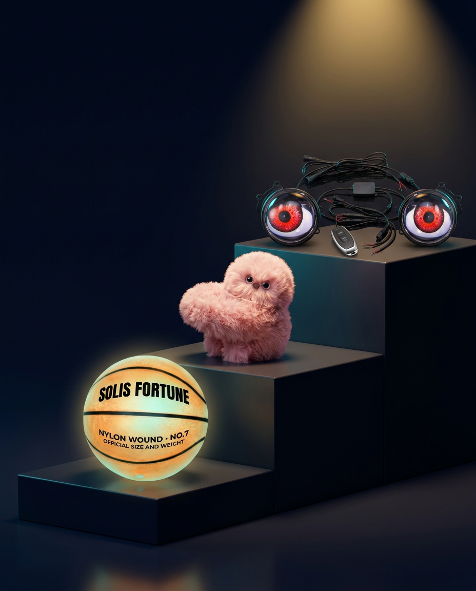 Solis new arrivals — devil-eye headlights, Pip companion and LED basketball