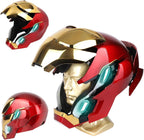 Solis Aegis MK-L Collector Helmet — faceplate open, shown from three angles