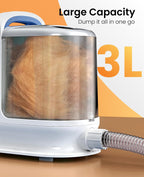 Solis Groom Max 7-in-1 — the 3 L dust cup filled in a single groom