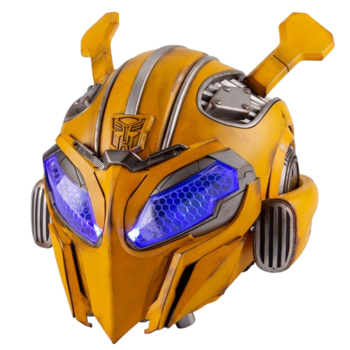 Solis Sentinel Scout Helmet — front view with the eyes lit blue