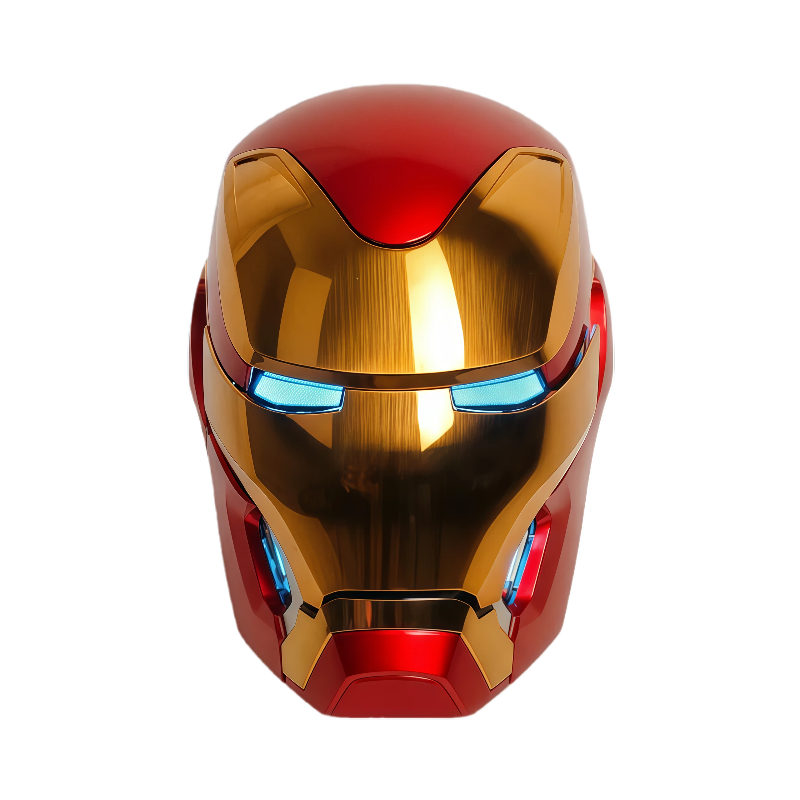 Solis Aegis MK-L Collector Helmet — dead-on front view, eyes lit