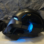 Solis Aegis MK-XVII helmet in Dark Edition — ear light detail