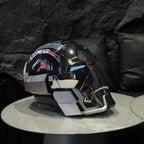 Solis Aegis MK-XVII helmet in Silver & Black — side view