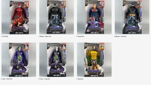 DC Character Light & Sound Figures — 7 Designs — all available options; sold separately