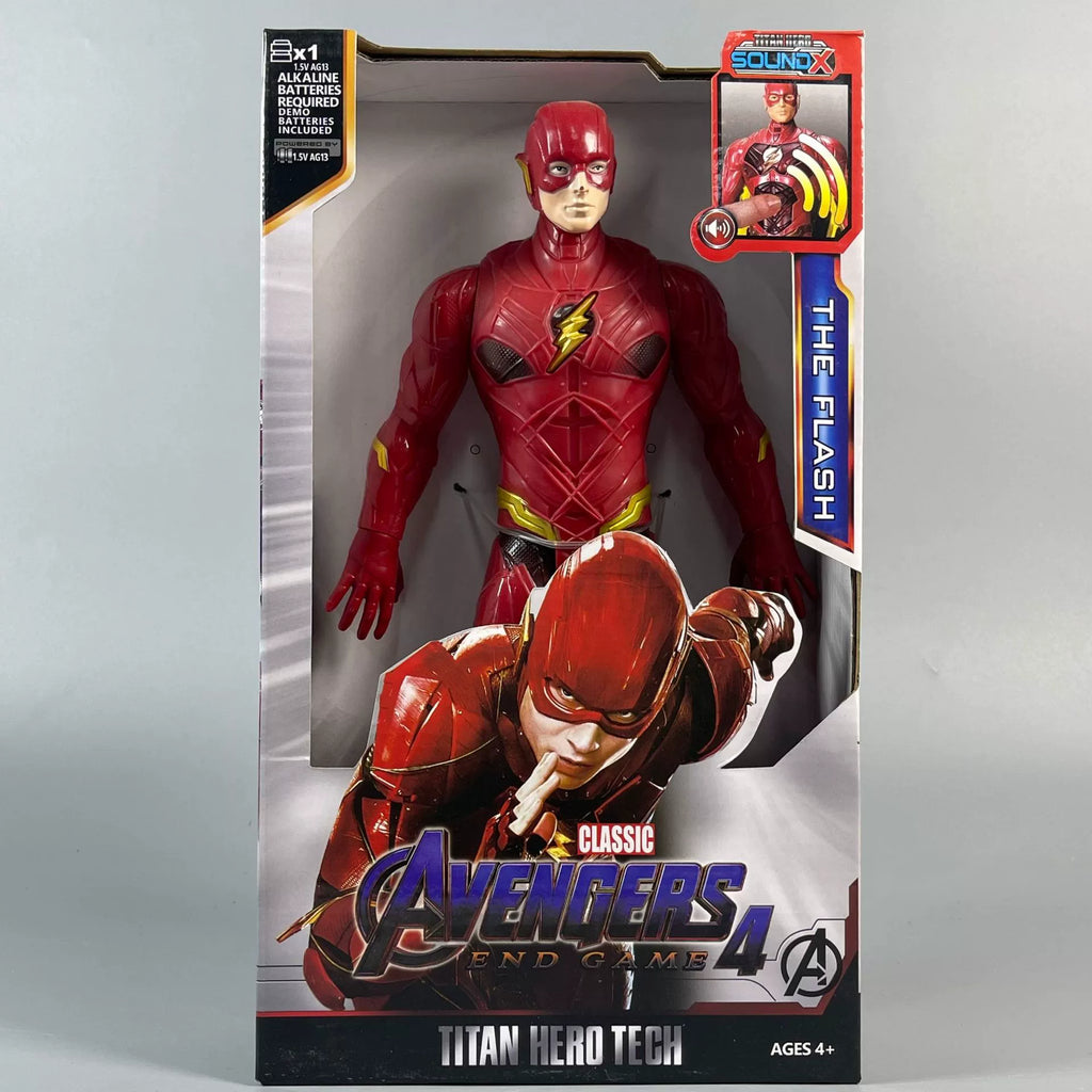 The Flash light and sound PVC collectible figure in display packaging