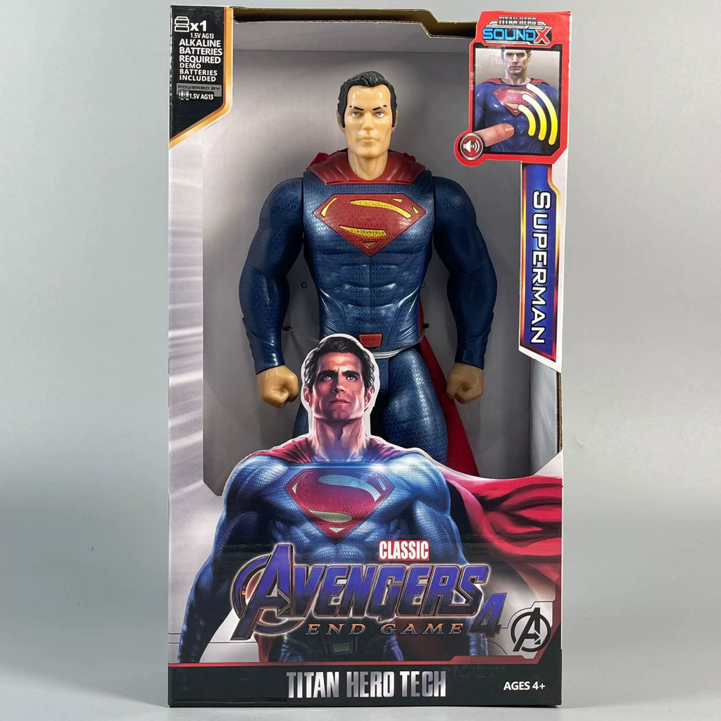 Superman light and sound PVC collectible figure in display packaging
