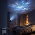 The Solis Orbit throwing nebula light across a dark ceiling