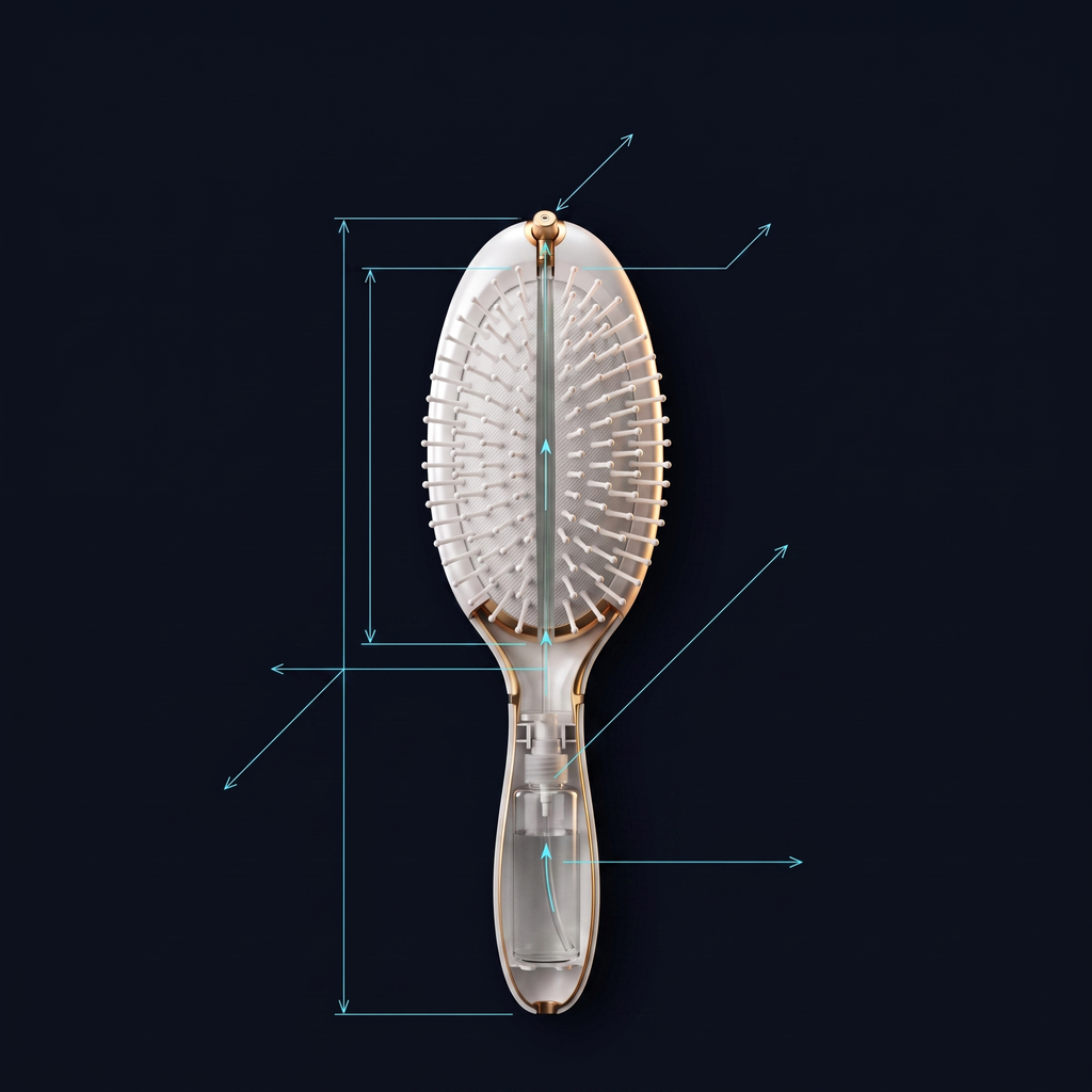 Solis Mist Hydrating Hair Brush — reservoir