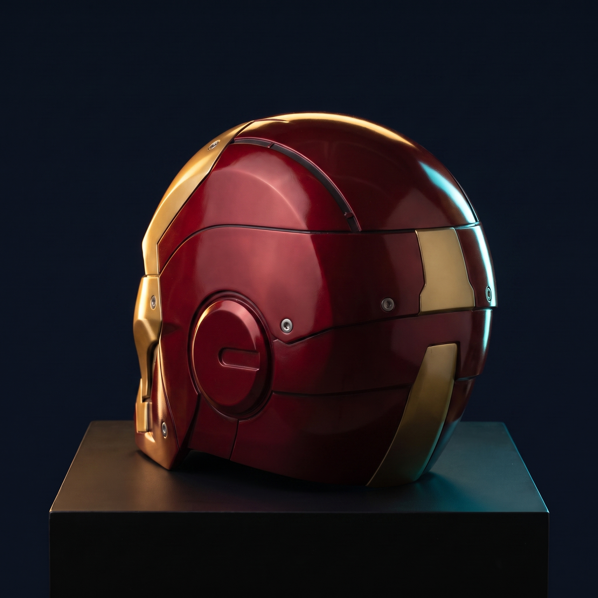 Solis Aegis MK-V Collector Helmet — Rear three-quarter showing the shell finish and seams
