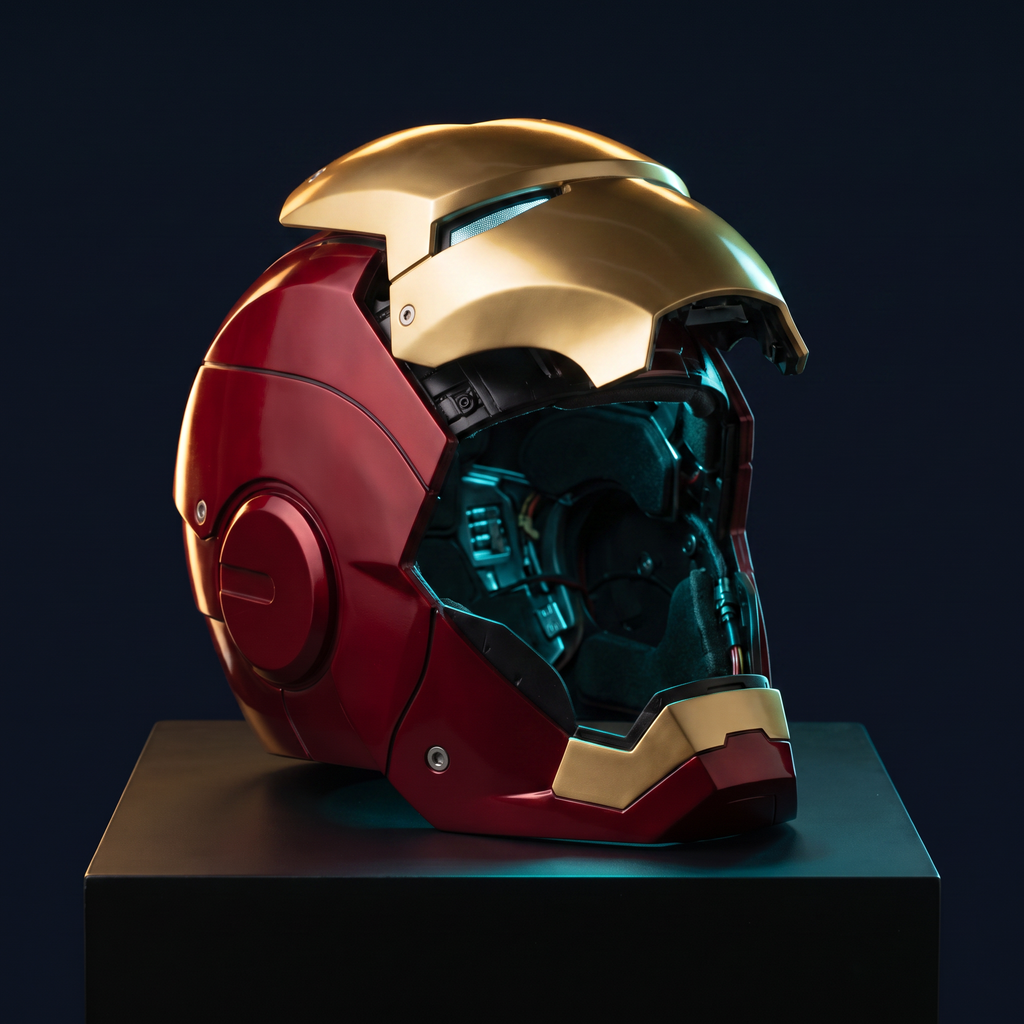 Solis Aegis MK-V Collector Helmet — Faceplate fully raised