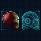 Solis Aegis MK-V Collector Helmet — helmet dimensions annotated beside a human silhouette