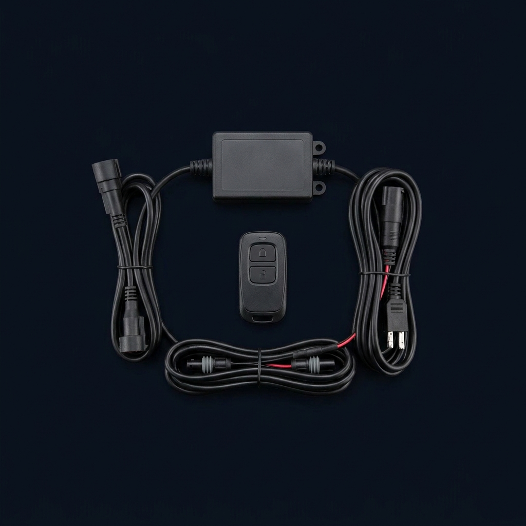 Solis Iris Animated Devil Eye Headlights — control module, sealed harness and remote