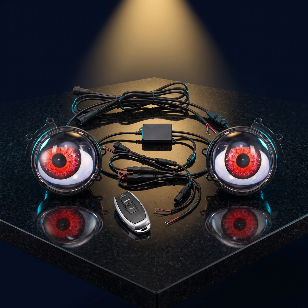 👁️ Solis Iris Animated Devil Eye Headlights — Set of 2 — Solis Fortune studio shot 1
