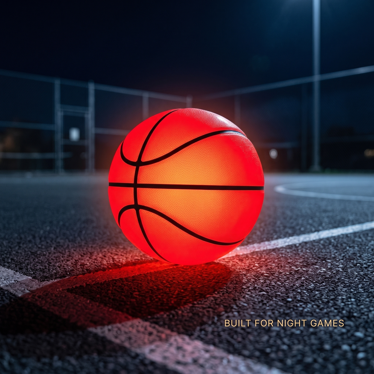 🏀 Solis Arc LED Basketball — Official Size 7, Glows on Impact — Solis Fortune studio shot 3