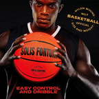 Solis Arc LED Basketball — player holding the ball, No. 7 official size and weight