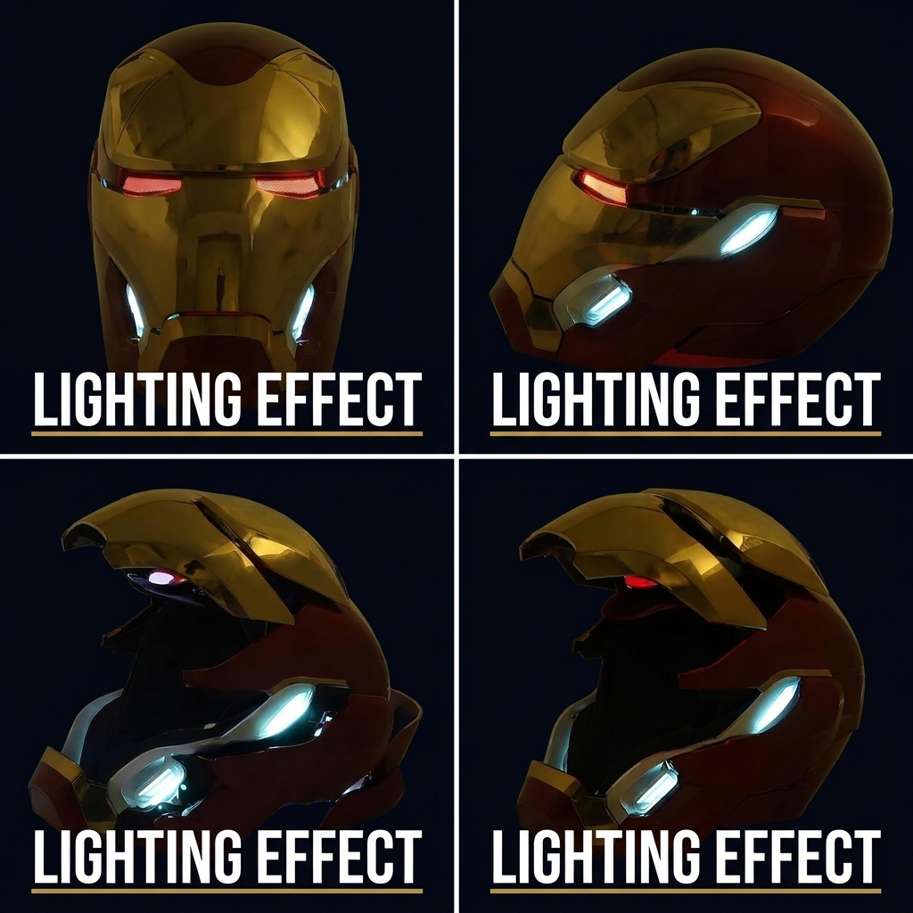 Solis Aegis MK-L Collector Helmet — lighting effect in four views