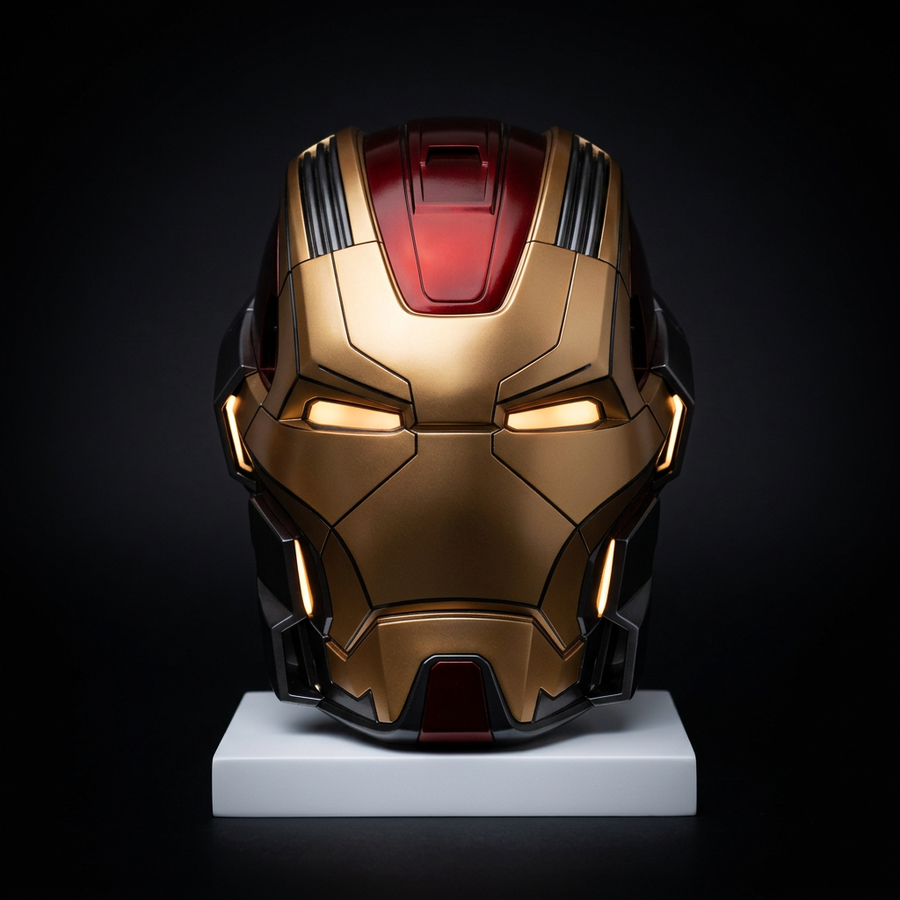 Solis Aegis MK-XVII Collector Helmet — on a white display block