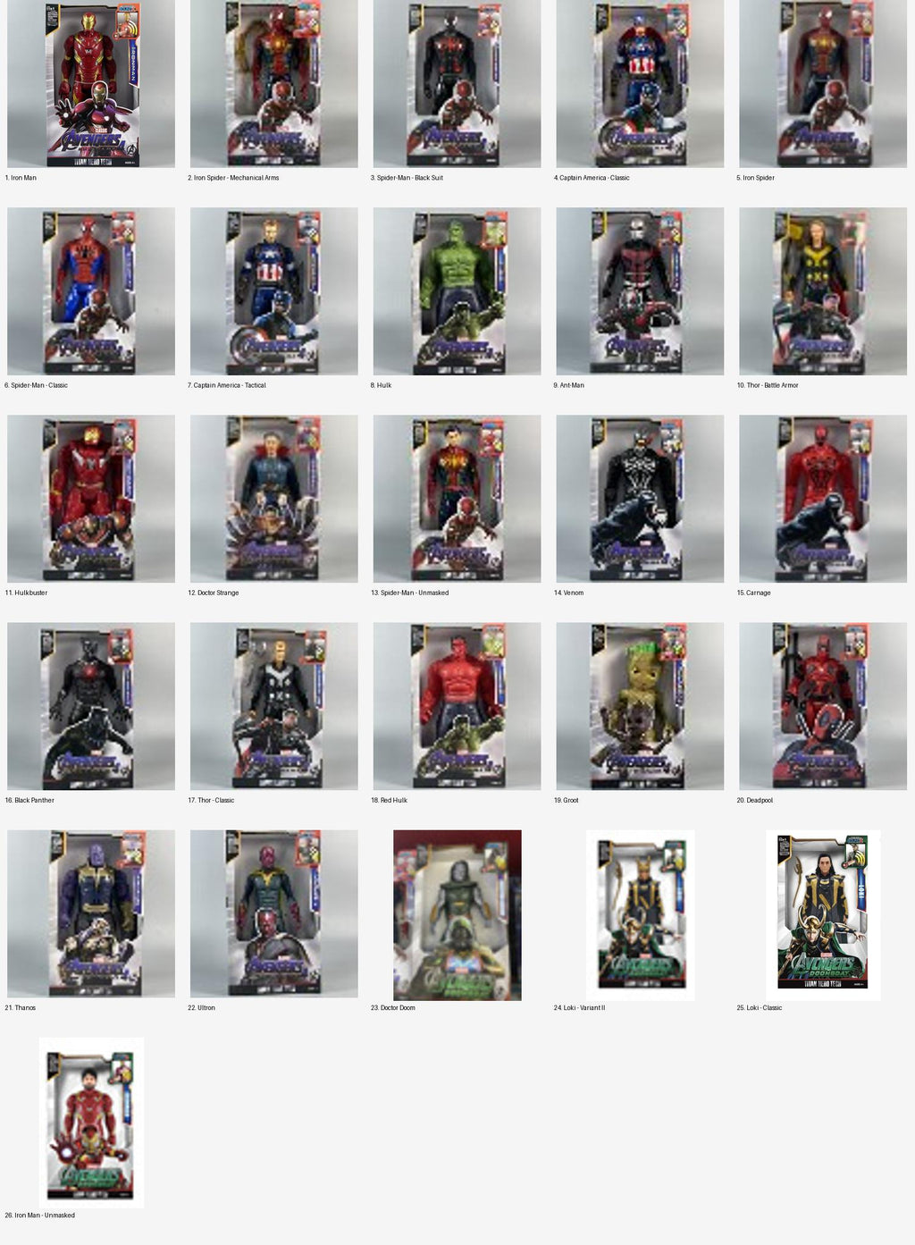 Character Light & Sound Figures — 26 Designs — all available options; sold separately