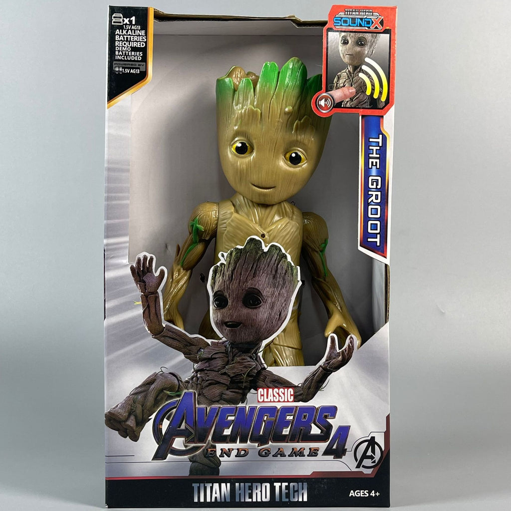 Groot light and sound PVC collectible figure in display packaging