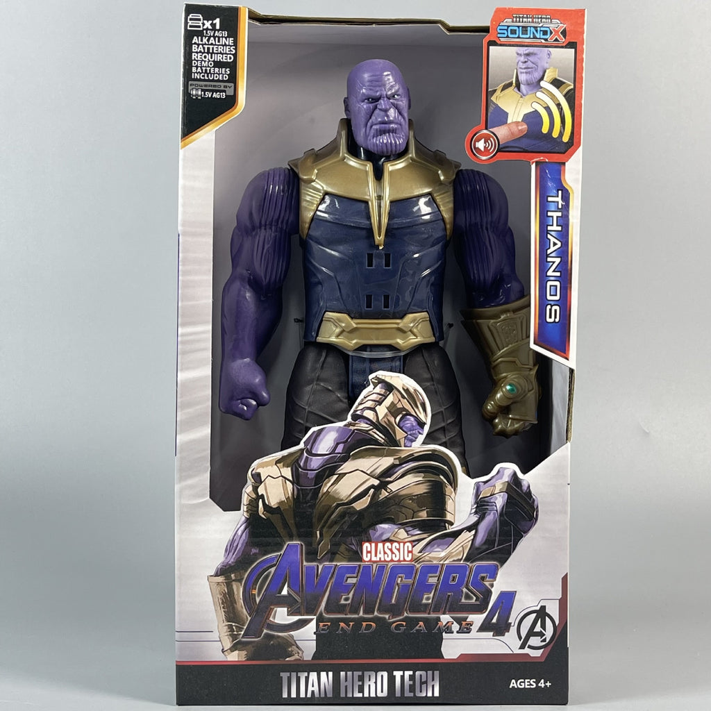 Thanos light and sound PVC collectible figure in display packaging