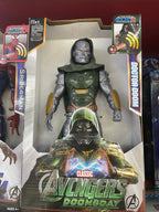Doctor Doom light and sound PVC collectible figure in display packaging