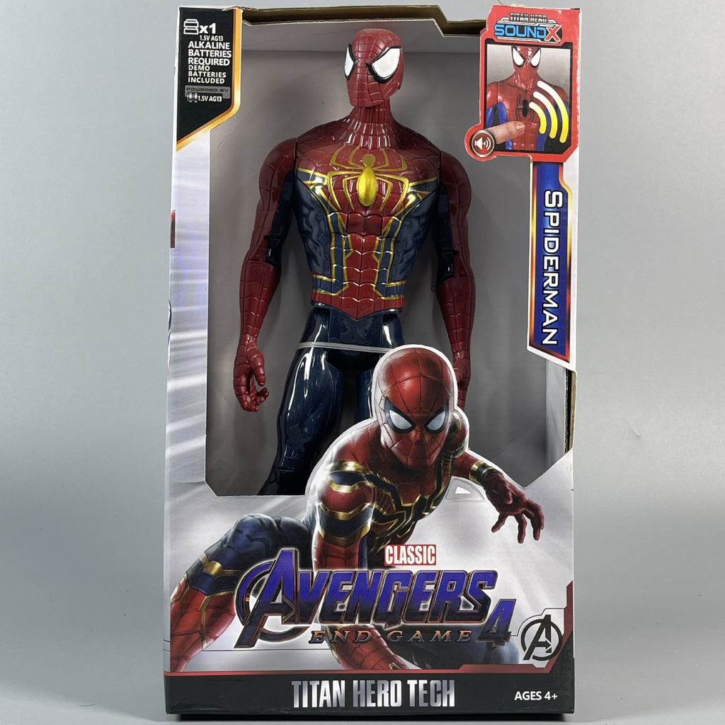 Iron Spider light and sound PVC collectible figure in display packaging