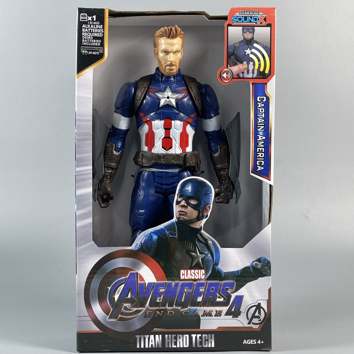Captain America - Tactical light and sound PVC collectible figure in display packaging