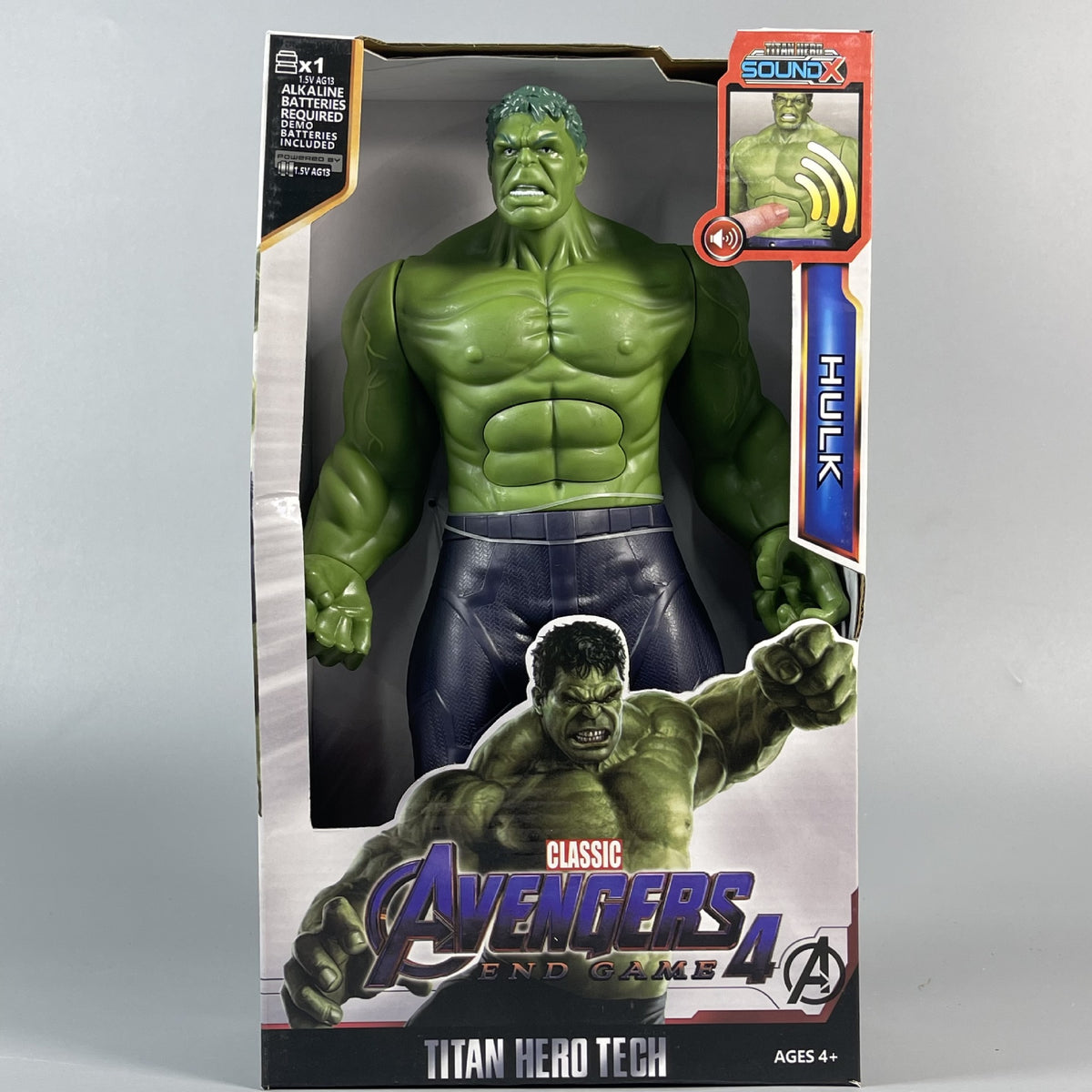 Hulk light and sound PVC collectible figure in display packaging