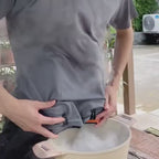 Solis Breeze waist fan clipped to a belt, running