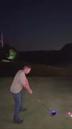 Solis Nightfall LED Golf Balls in use after dark