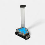 Solis Aegis Display Stand assembled, three-quarter view