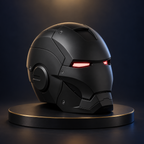 Solis Aegis MK-V Motorized Wearable Helmet — Dark Edition, dark studio product view