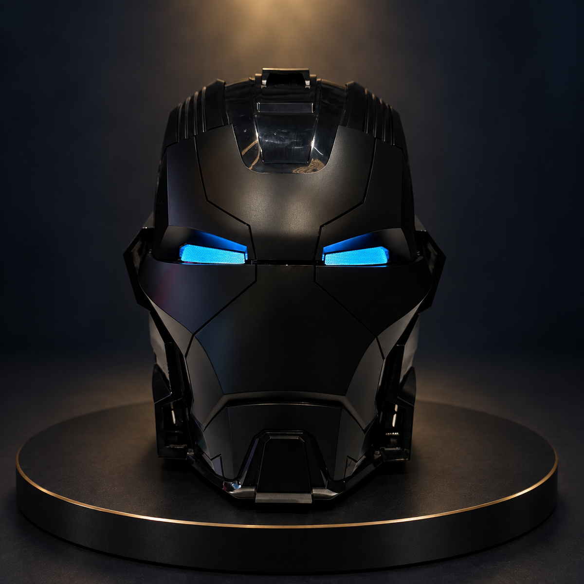 Solis Aegis MK-XVII Motorized Wearable Helmet — Dark Edition, dark studio product view