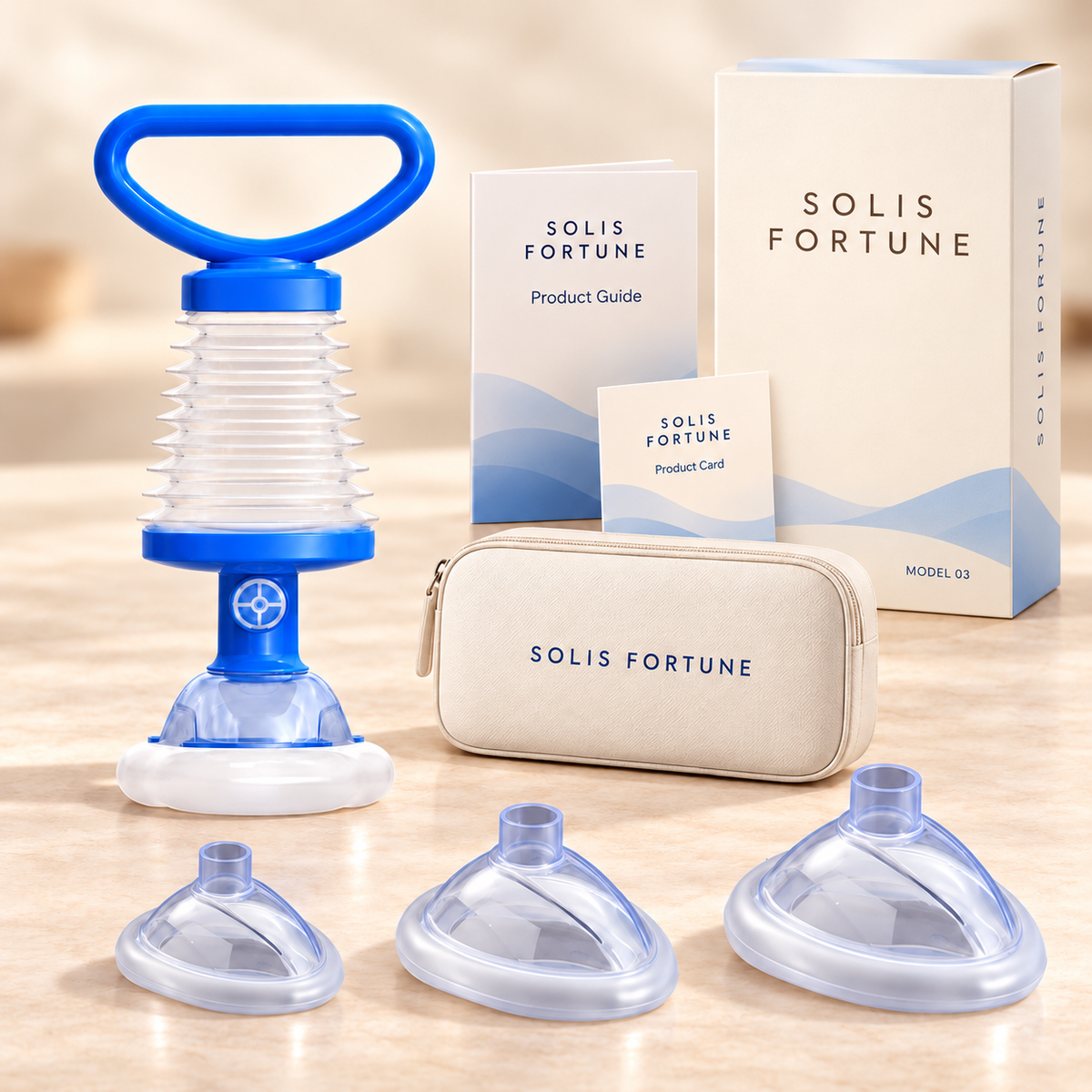 Solis Airway model 3 d handle blue kit