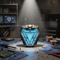 Solis Arc Reactor — MK50 arc reactor glowing blue on a workbench