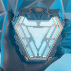 Solis Arc Reactor — wearable MK50 arc reactor lit up blue
