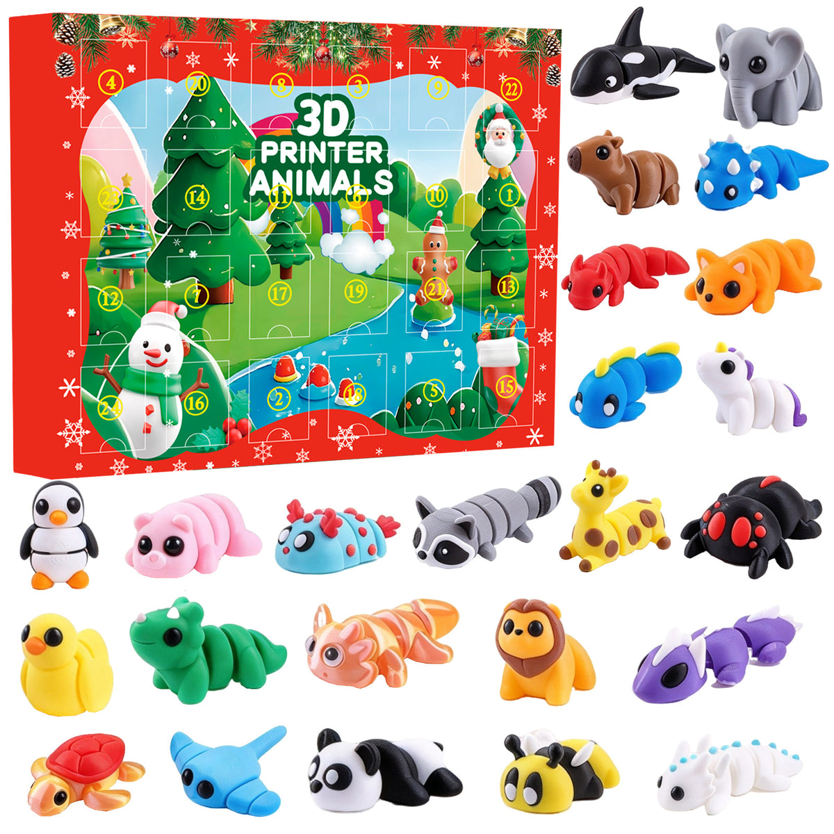 3D Printed Animals Advent Calendar — Solis Ark, full set
