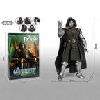 Solis Armory — Doctor Doom figure next to its box, about 34 cm tall