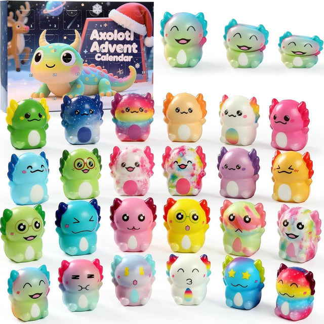 Axolotl Squishy Advent Calendar — Solis Axolotl, full set