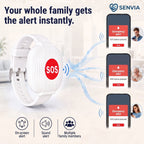 Solis Beacon — one press of the SOS bracelet sends an alert to every family member's phone