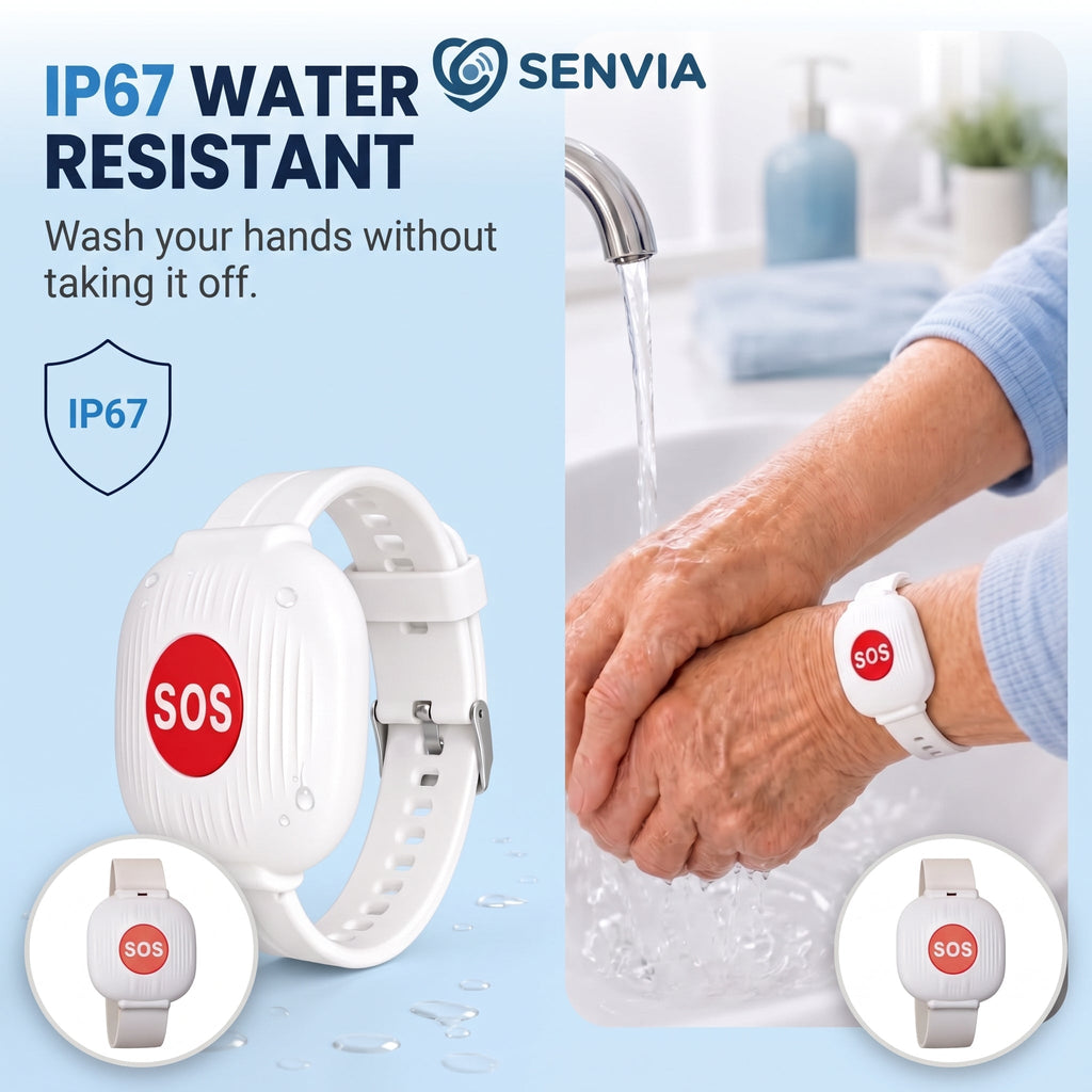 Solis Beacon — SOS bracelet worn while washing hands