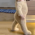 Close-up of the fuzzy texture of the Solis Bear Cub Romper