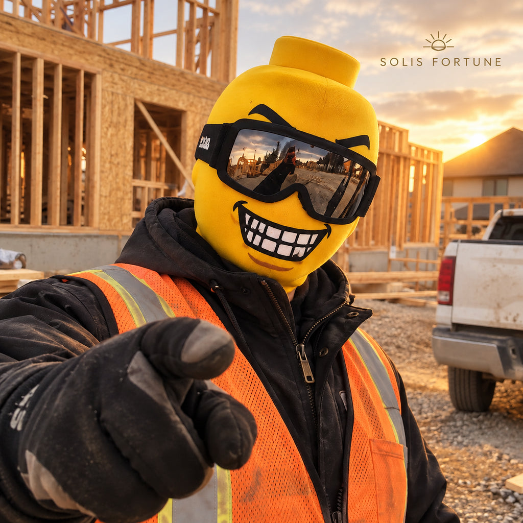 Solis Block Head — Chomp yellow block head ski mask with clenched teeth