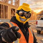 Solis Block Head — Chomp yellow block head ski mask with clenched teeth