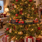 Solis Branchline — Christmas tree train set running inside a decorated Christmas tree