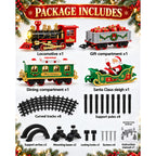 Solis Branchline — what is in the box: locomotive, gift car, dining car, Santa sleigh, tracks and supports