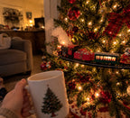 Solis Branchline — Christmas tree train seen over a cup of cocoa
