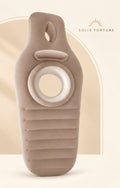Solis Bumpnest — beige inflatable pregnancy mattress with a belly cut-out ring