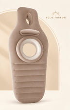 Solis Bumpnest — beige inflatable pregnancy mattress with a belly cut-out ring